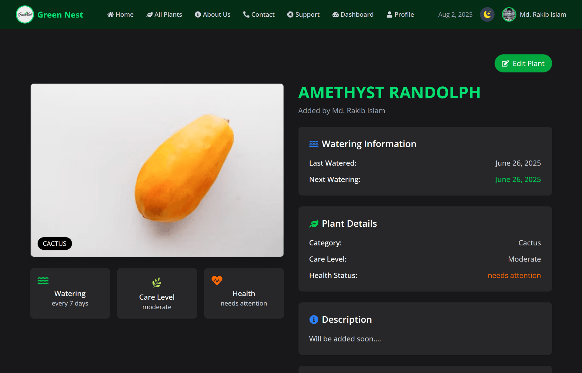 Green Nest – Plant Care Tracker screenshot 2